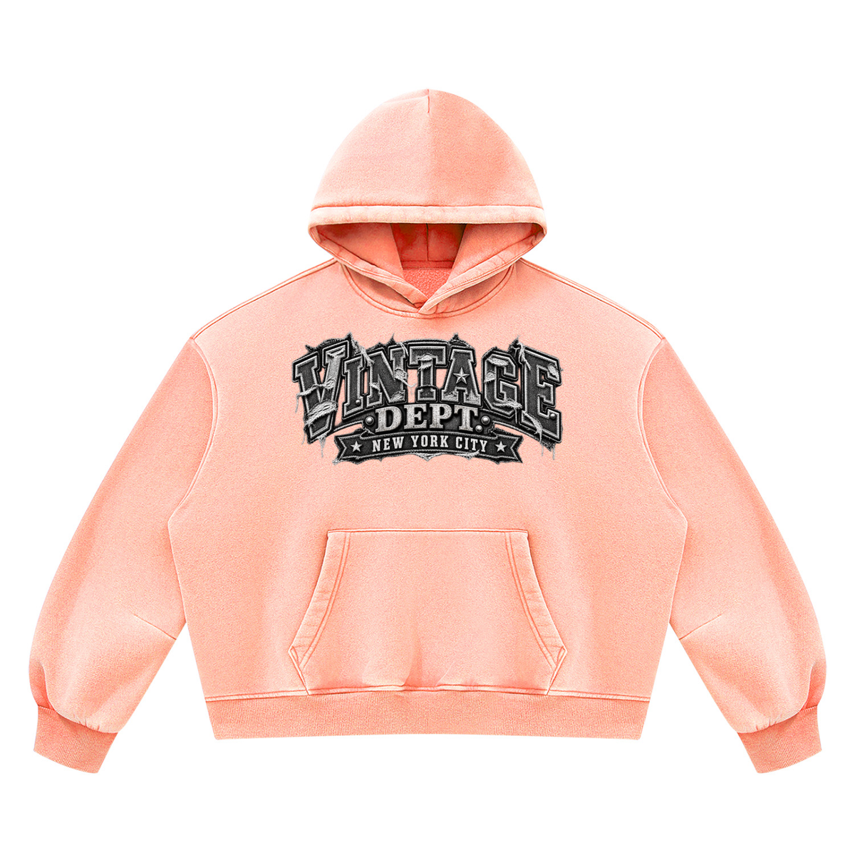 CoZay Original Unisex Vintage Wash Boxy Fleece Hoodie