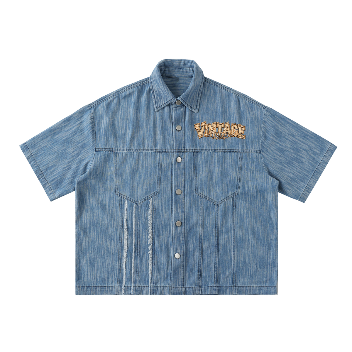 CoZay Original Men's Distressed Wash Short-Sleeve Shirt