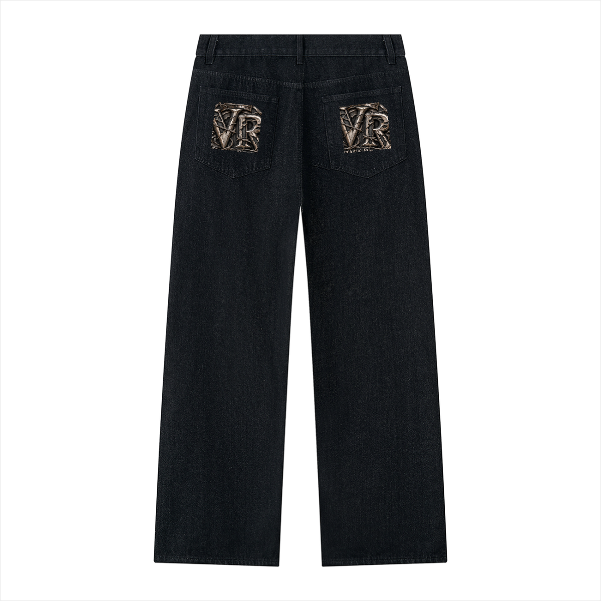 Men's Vintage Wash Wide Leg Denim Jeans