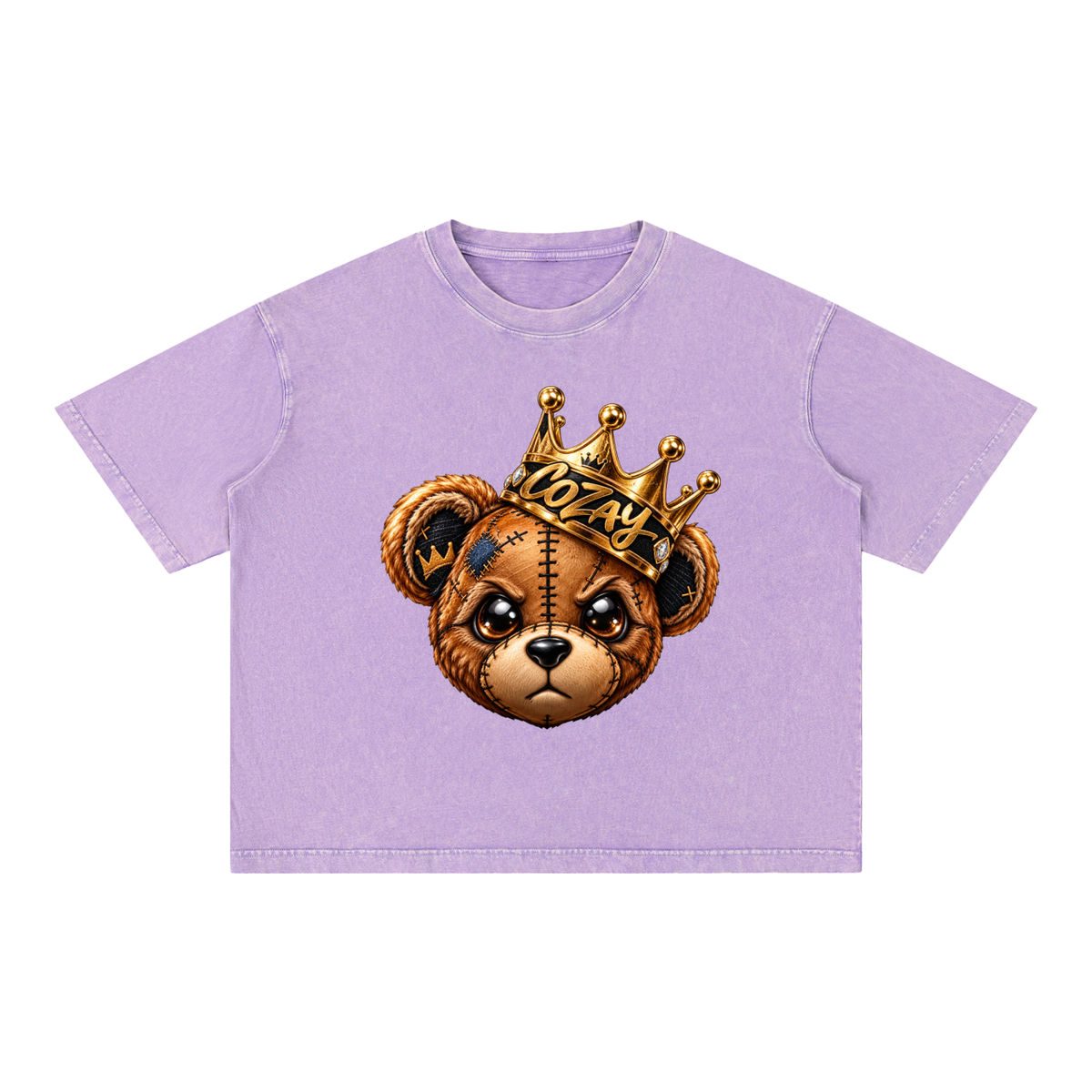 CoZay Original Bear Claw Mineral Wash Boxy Cotton T-Shirt