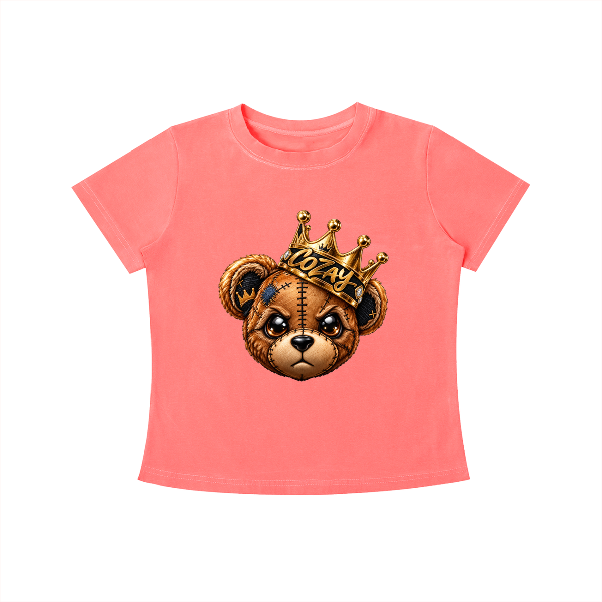 CoZay Original Bear Women's Vintage Wash Slim Fit T-shirt