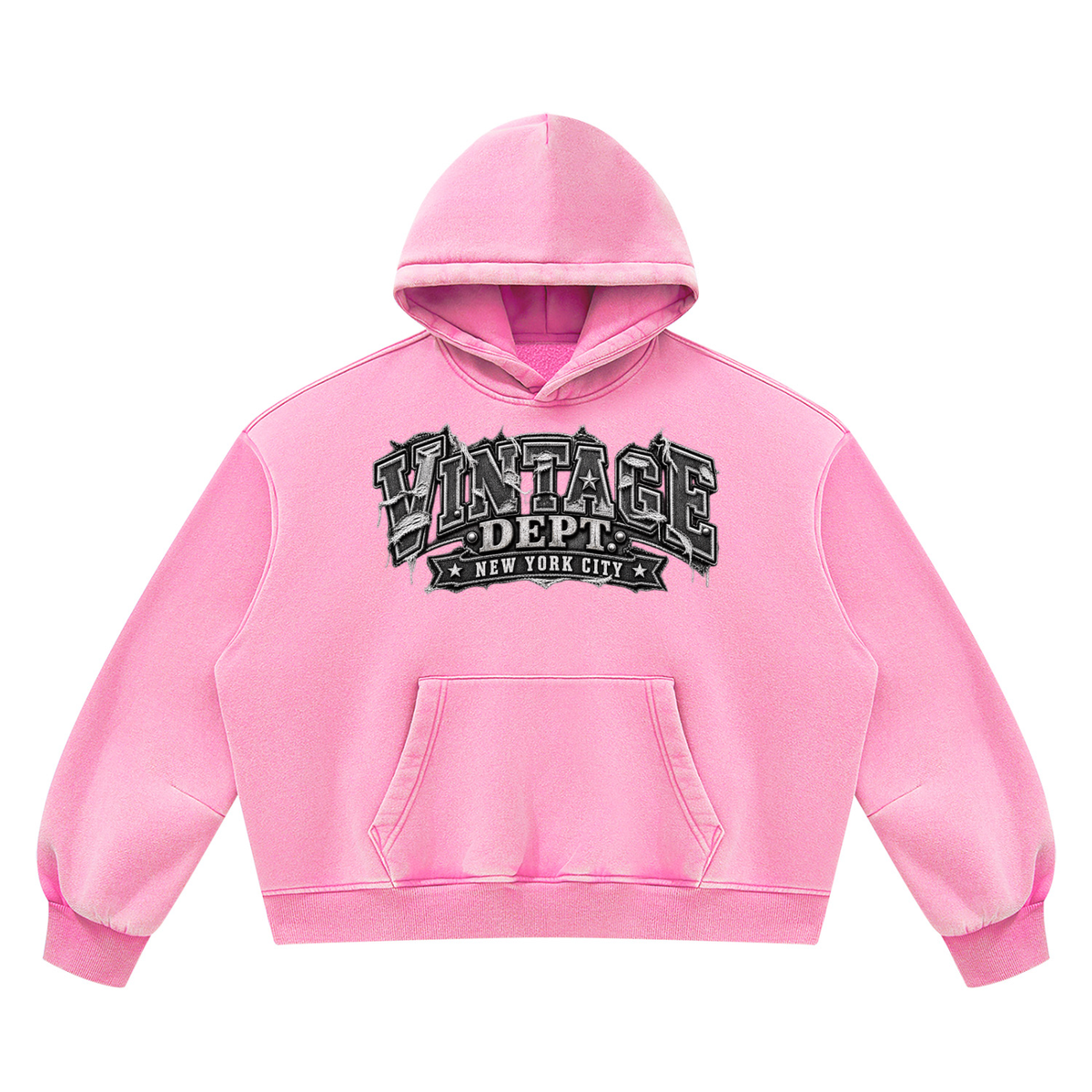 CoZay Original Unisex Vintage Wash Boxy Fleece Hoodie