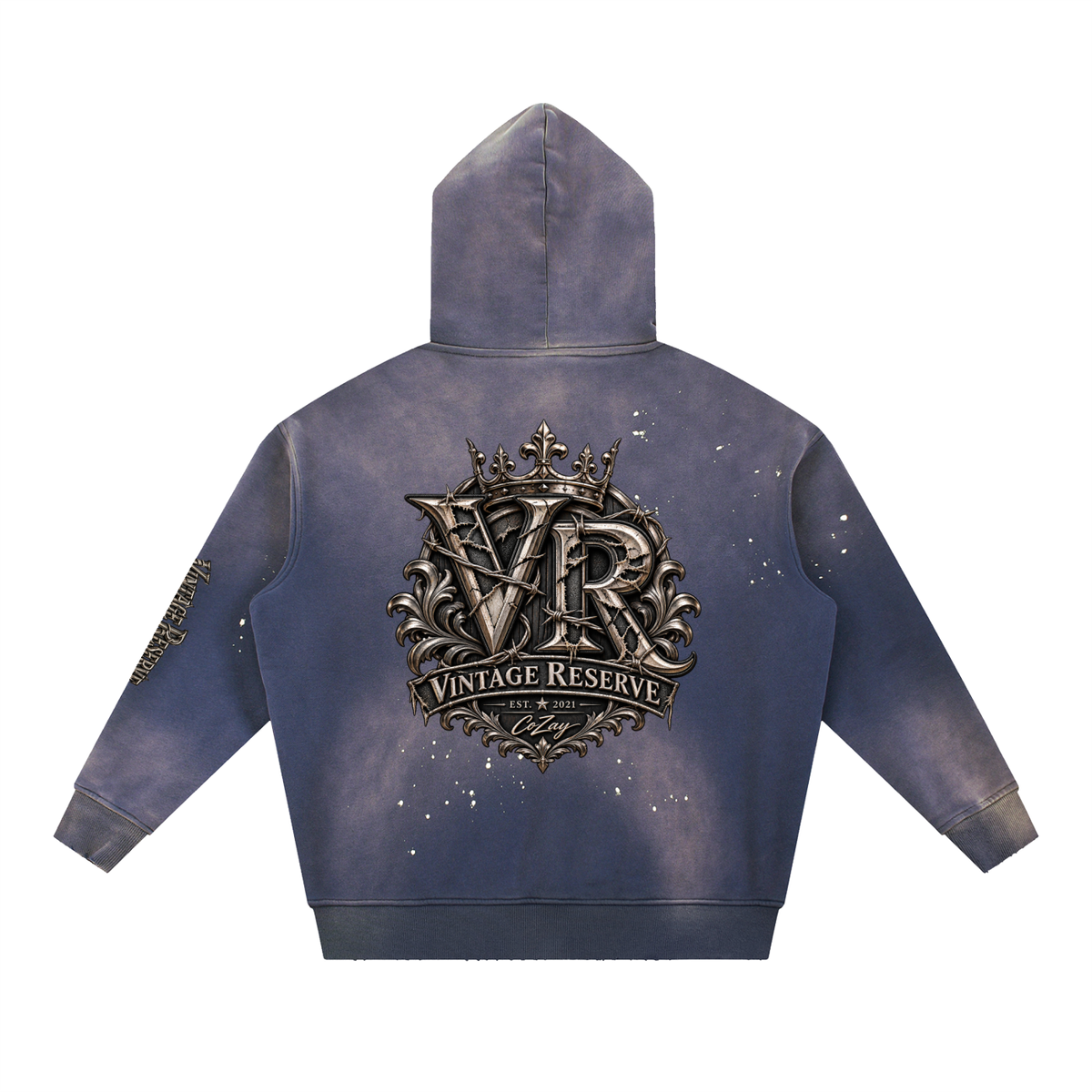 CoZay Vintage  Reserve Washed Frayed Fleece Hoodie