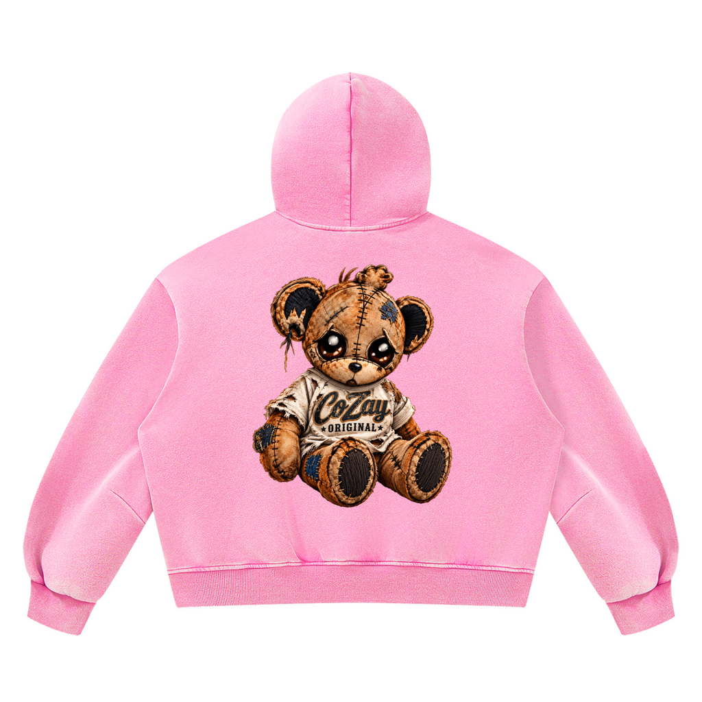 COZAY ORIGINAL Unisex Vintage Wash Boxy Fleece Hoodie