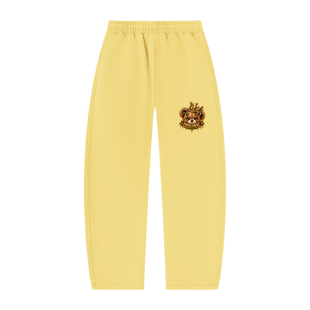 CoZay Original Bear Unisex Vintage Wash Barrel Leg Fleece Sweatpants