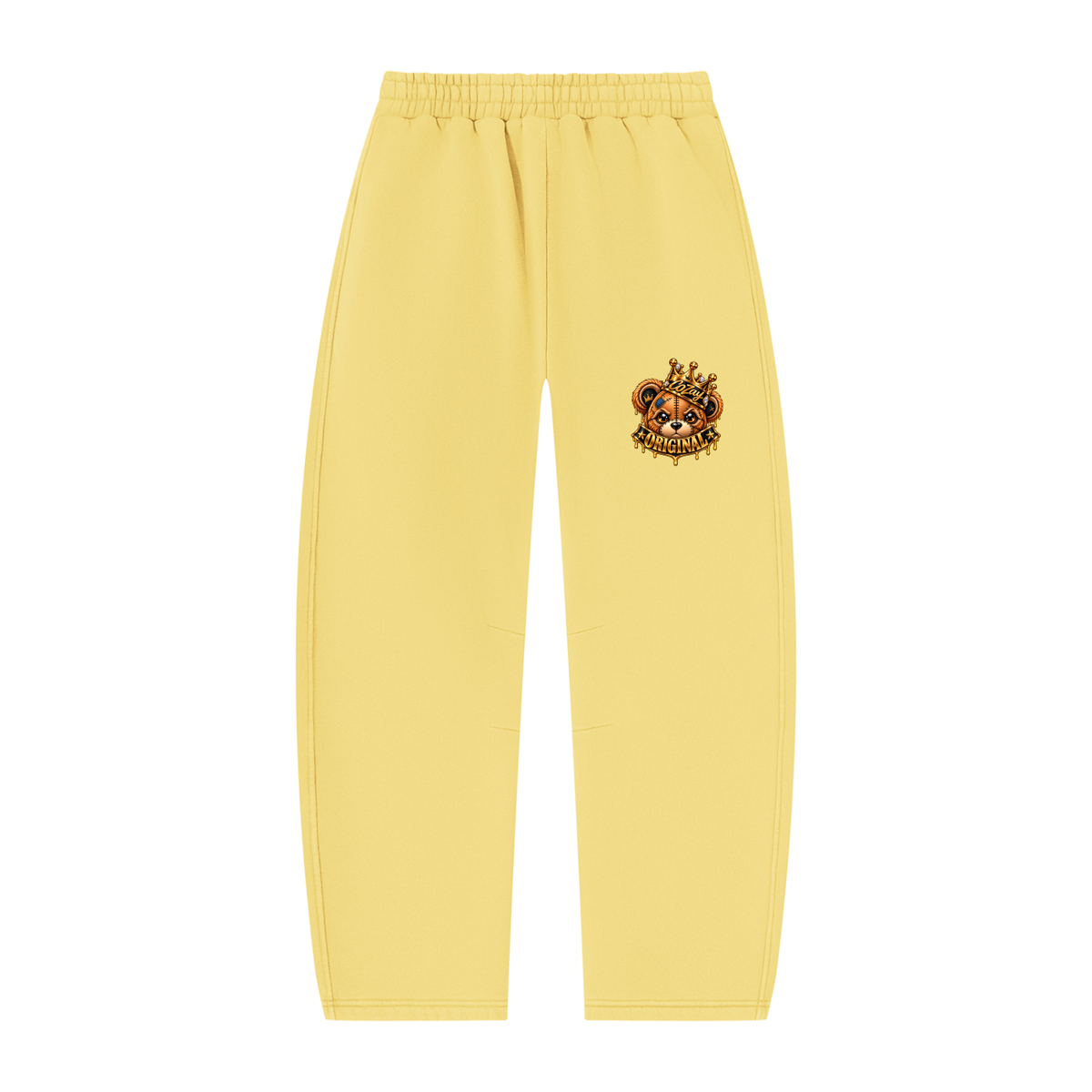 CoZay Original Bear Unisex Vintage Wash Barrel Leg Fleece Sweatpants