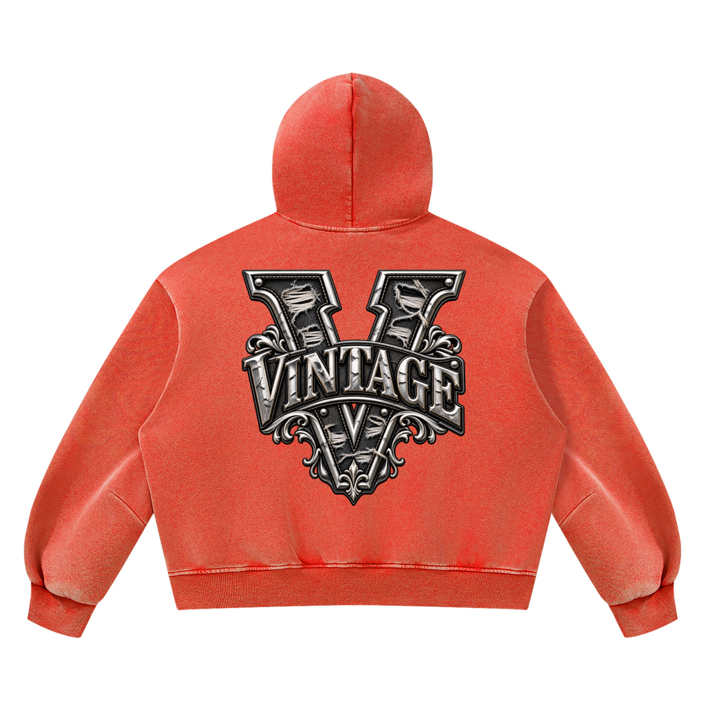 CoZay Original Unisex Vintage Wash Boxy Fleece Hoodie