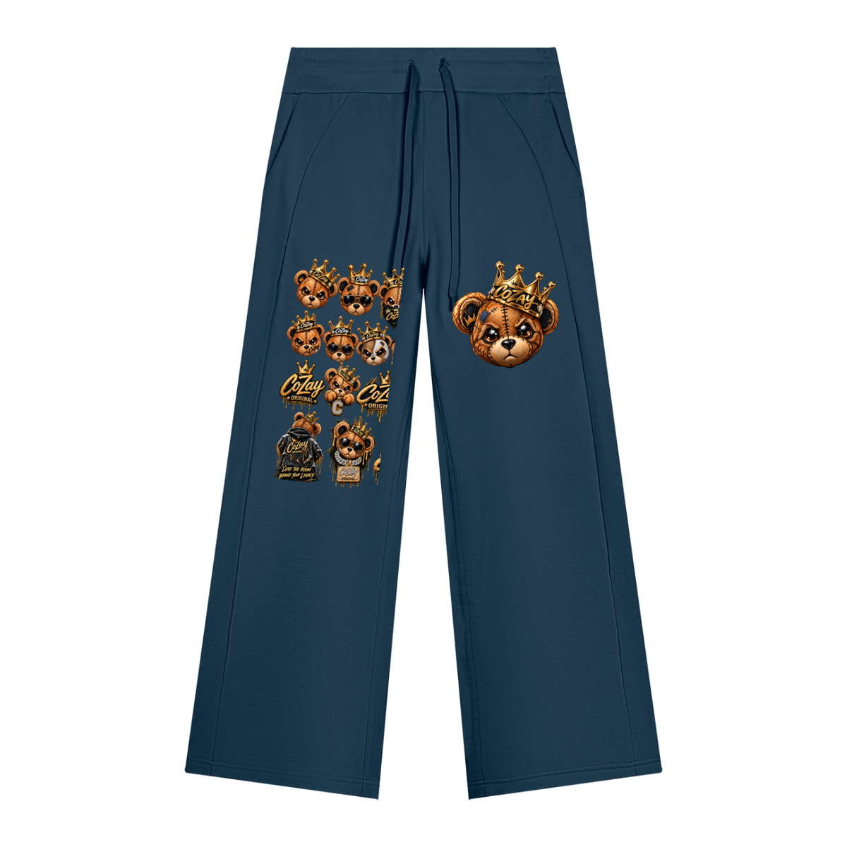 CoZay Original Bear Women's Wide Leg Fleece Sweatpants