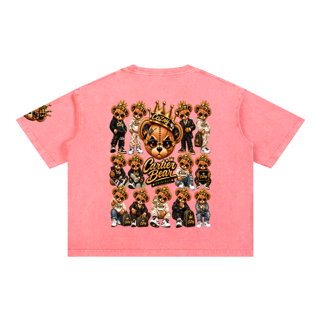 CoZay Original Cartier Bear Mineral Wash Boxy Cotton T-Shirt