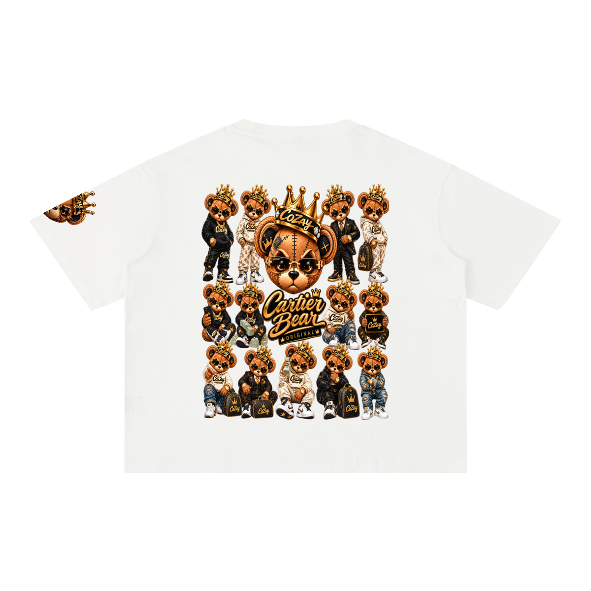 CoZay Original Cartier Bear Mineral Wash Boxy Cotton T-Shirt