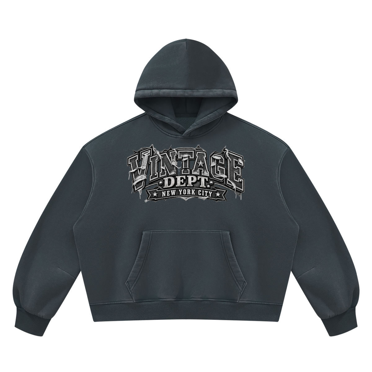 CoZay Original Unisex Vintage Wash Boxy Fleece Hoodie