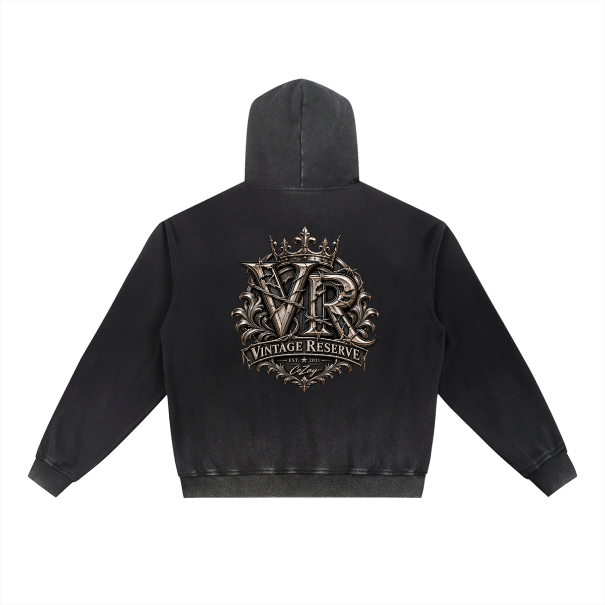 CoZay Vintage Reserve Washed Gradient Fleece Hoodie