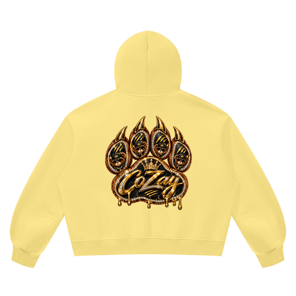 CoZay Original Cartier Bear Unisex Vintage Wash Boxy Fleece Hoodie