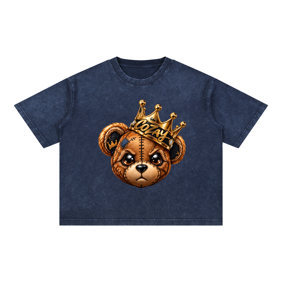 CoZay Original Bear Claw Mineral Wash Boxy Cotton T-Shirt