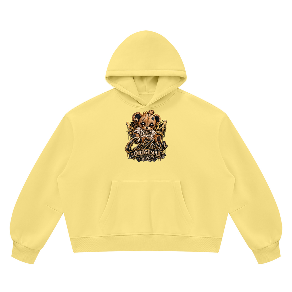 COZAY ORIGINAL Unisex Vintage Wash Boxy Fleece Hoodie