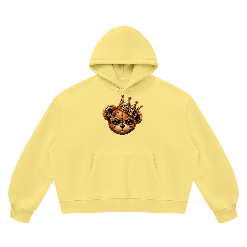 CoZay Original Cartier Bear Unisex Vintage Wash Boxy Fleece Hoodie