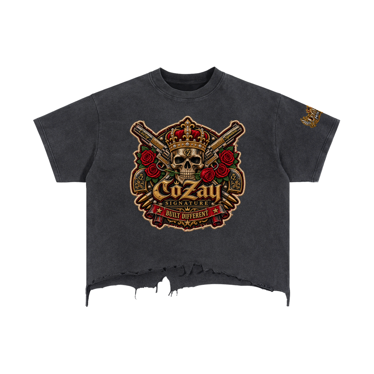 CoZay Legends Vintage Wash Boxy Distressed Hem T-Shirt