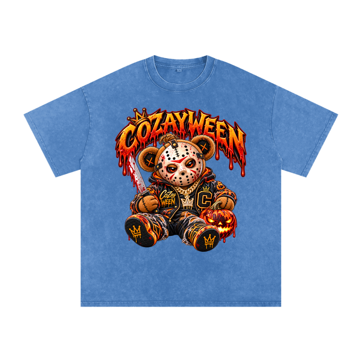 CoZayWeen Jason Snow Washed Oversized Cotton T-Shirt