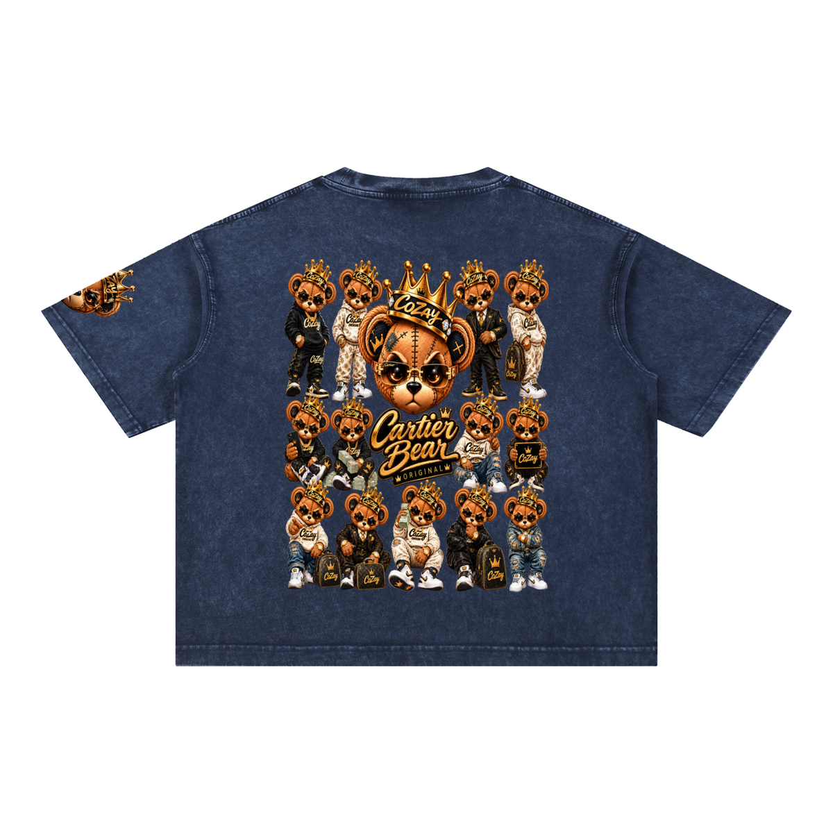 CoZay Original Cartier Bear Mineral Wash Boxy Cotton T-Shirt