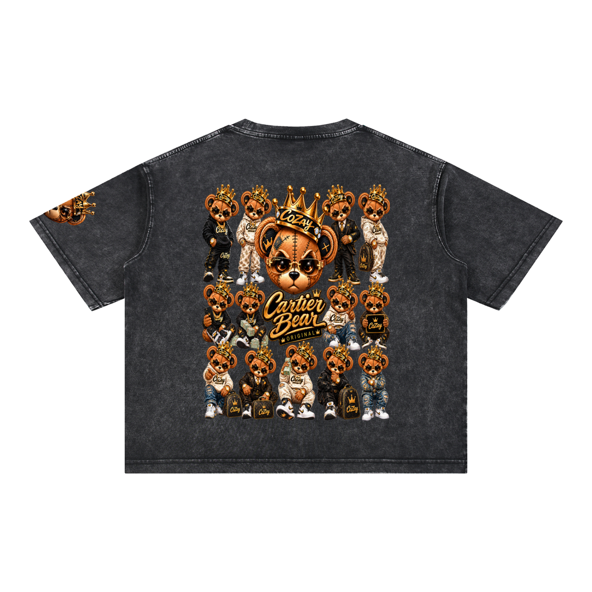 CoZay Original Cartier Bear Mineral Wash Boxy Cotton T-Shirt
