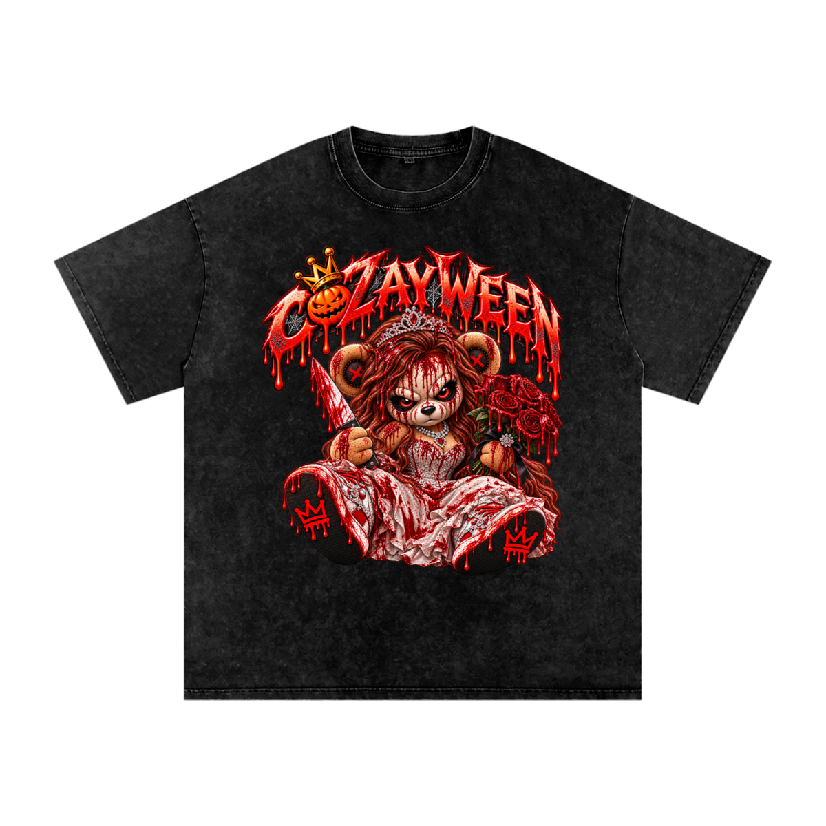 CoZayWeen Carey Snow Washed Oversized Cotton T-Shirt