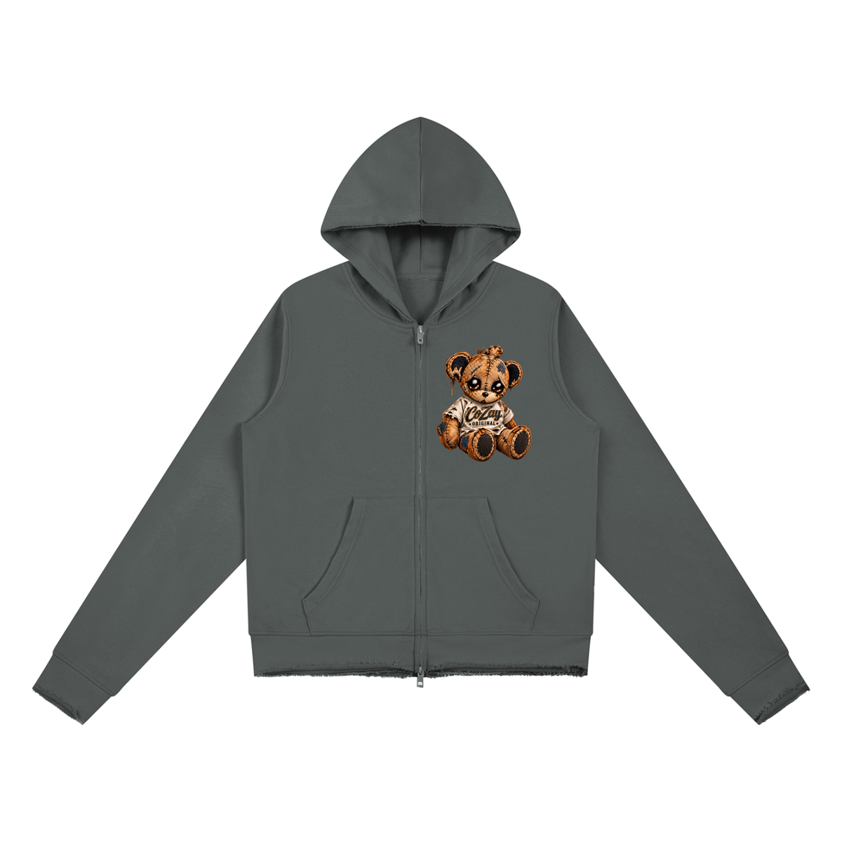 CoZay Original Women’s Raw Edge Full Zip Hoodie
