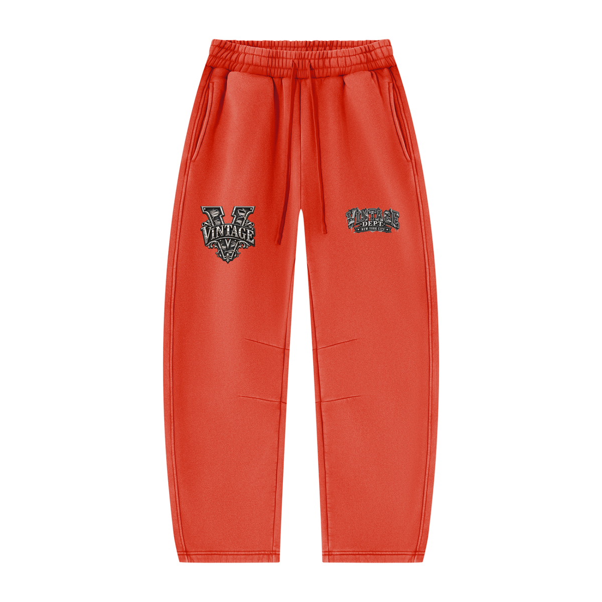 CoZay Original Unisex Vintage Wash Barrel Leg Fleece Sweatpants
