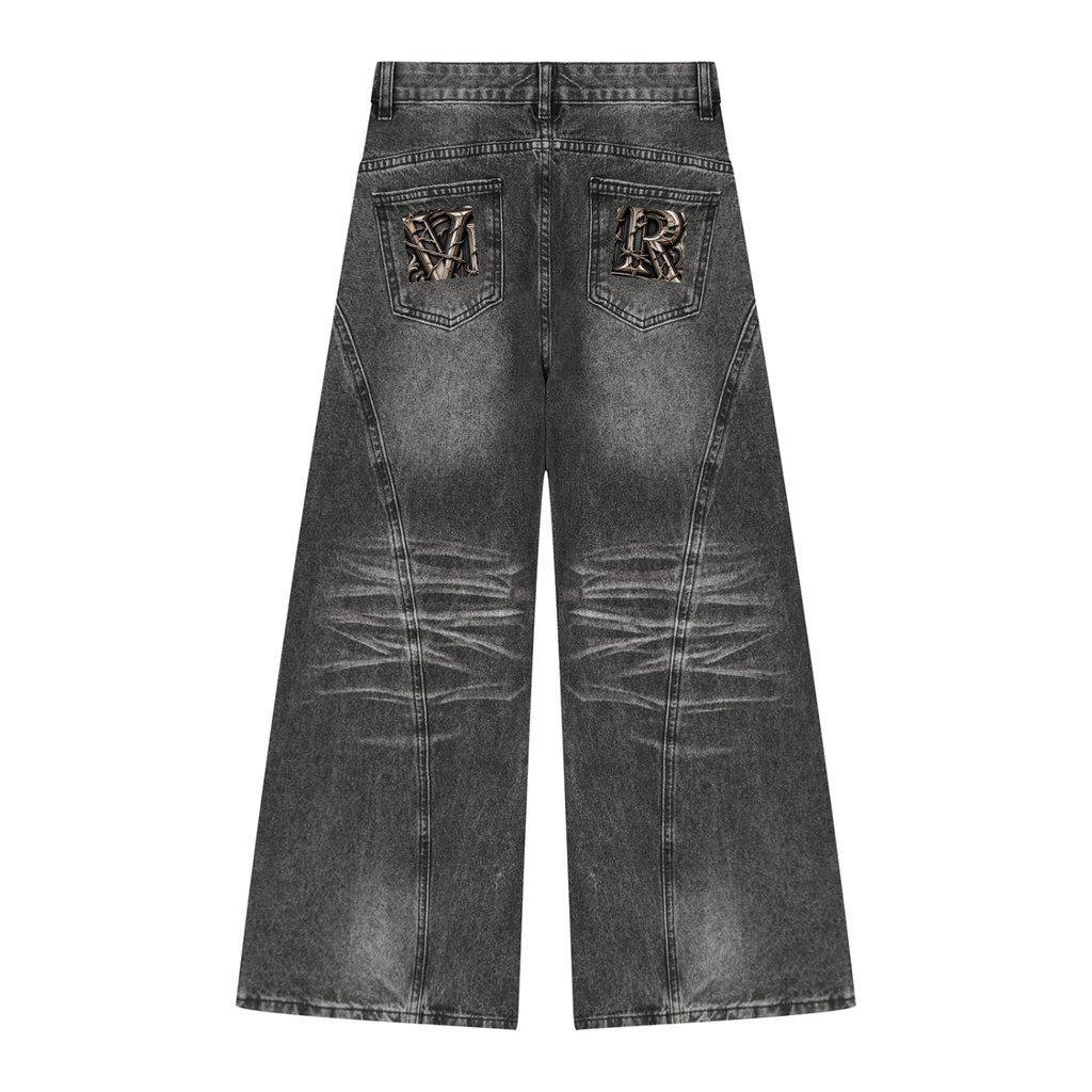 CoZay Vintage Reserve Women’s Vintage Wash Wide Leg Denim Jeans