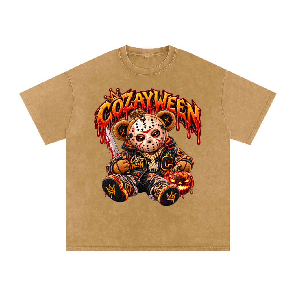 CoZayWeen Jason Snow Washed Oversized Cotton T-Shirt