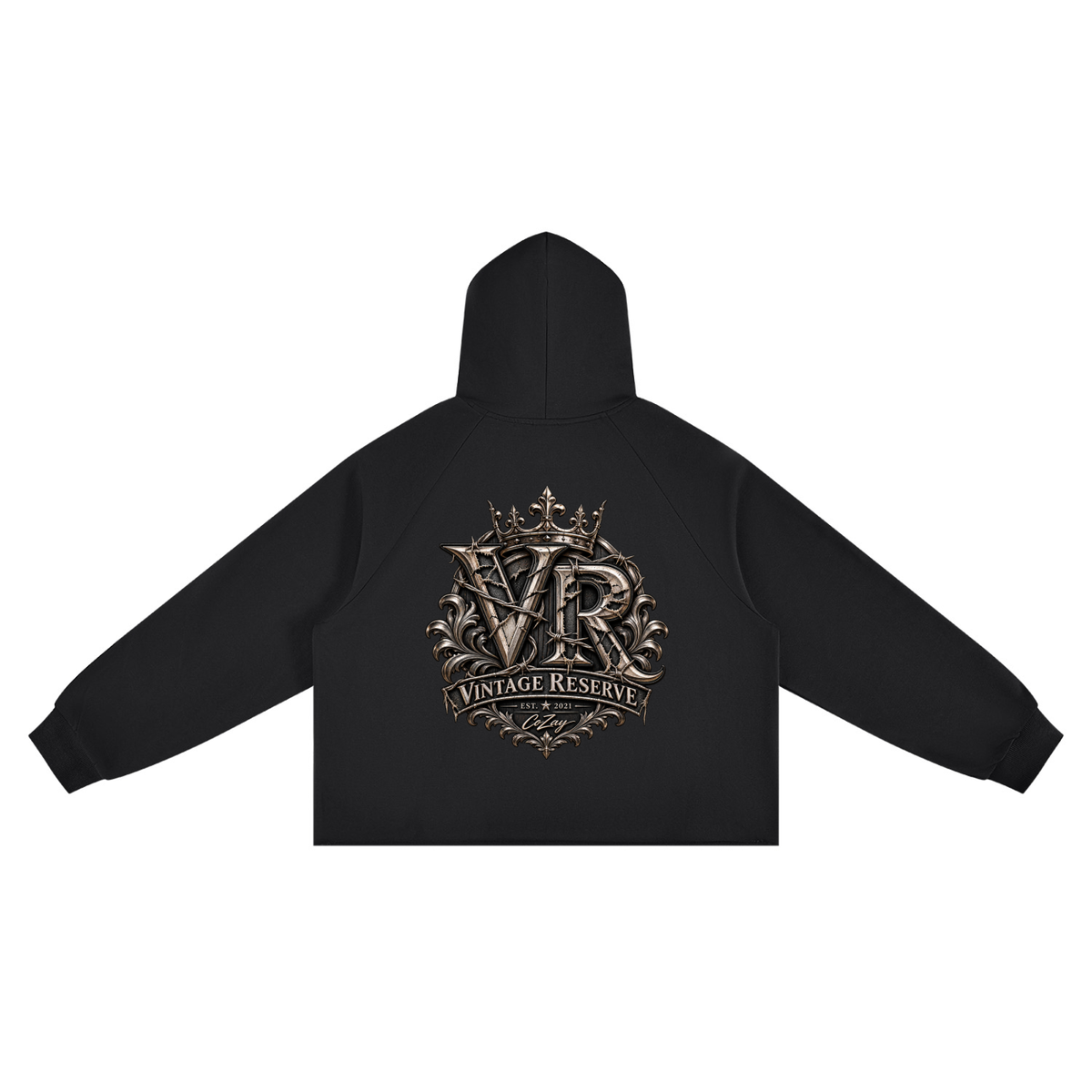 CoZay Vintage Reserve Unisex Vintage Wash Raw Edge Boxy Hoodie