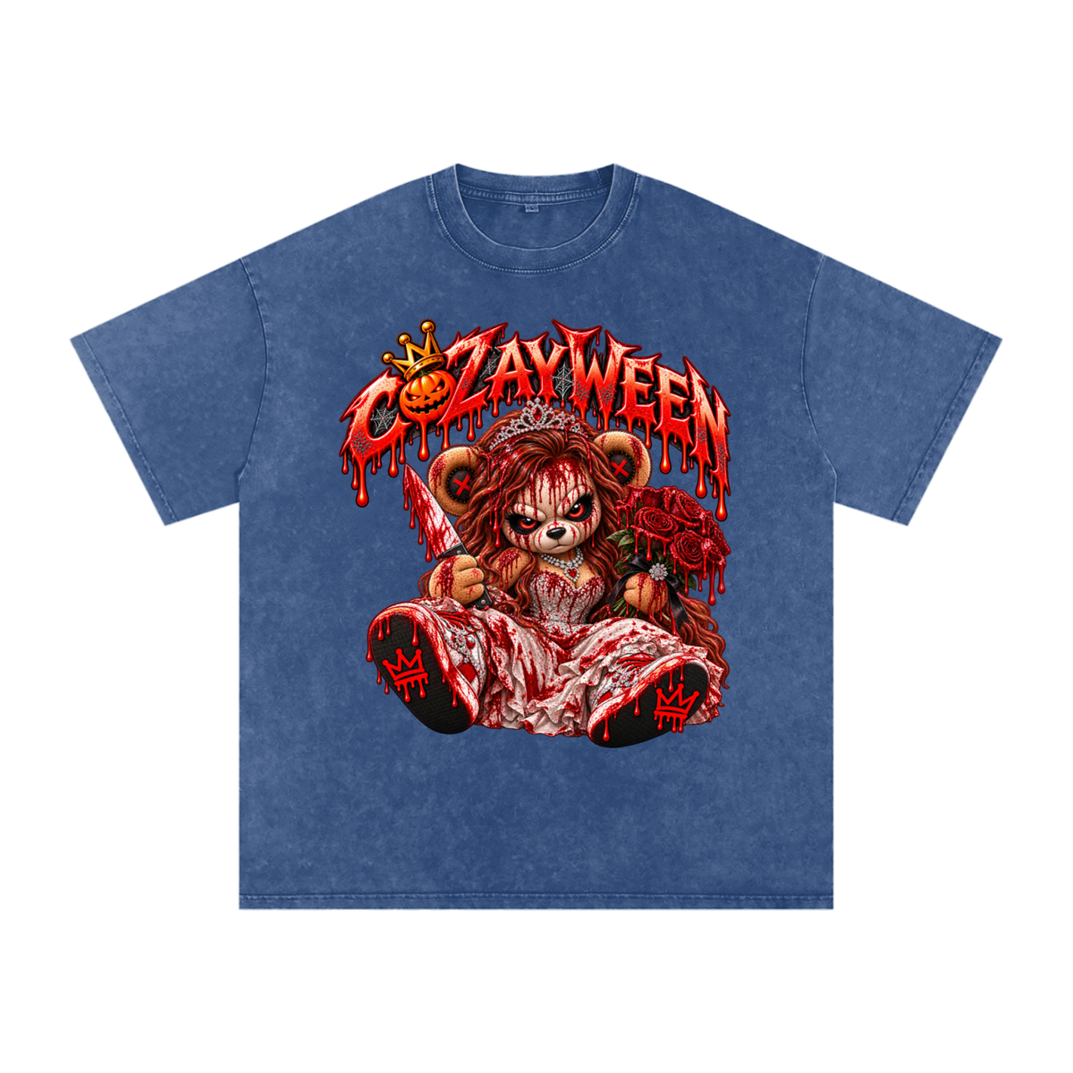CoZayWeen Carey Snow Washed Oversized Cotton T-Shirt