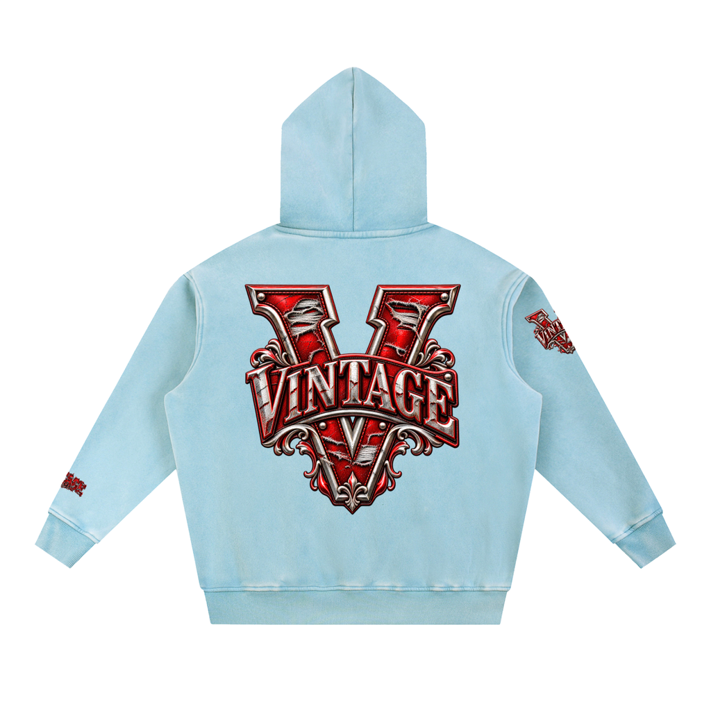 CoZay Original Men's Snow Wash Fleece Oversize Hoodie