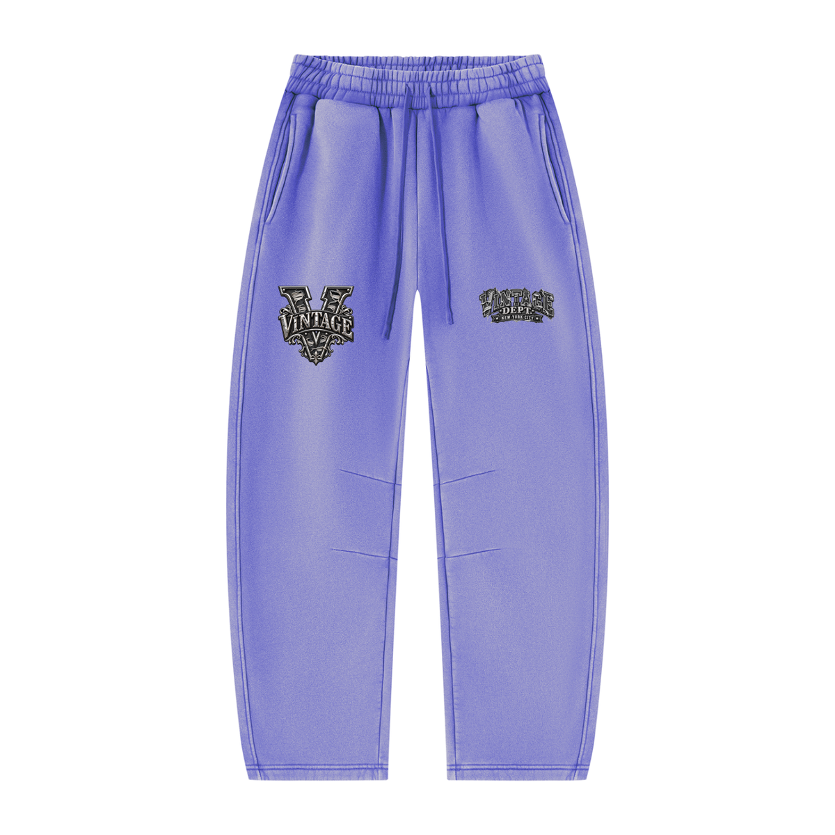 CoZay Original Unisex Vintage Wash Barrel Leg Fleece Sweatpants