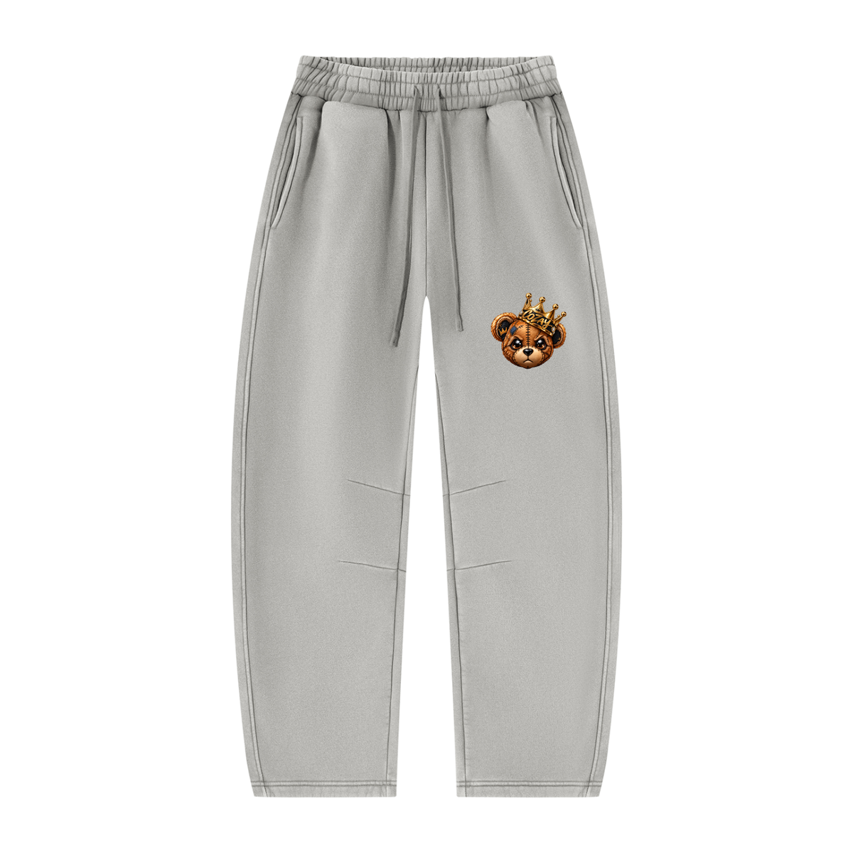 CoZay Original Bear Unisex Vintage Wash Barrel Leg Fleece Sweatpants