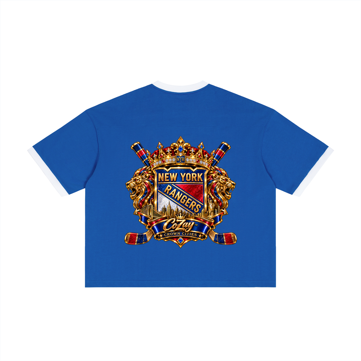 CoZay Crown Cities NY Unisex Color Block Boxy T-Shirt