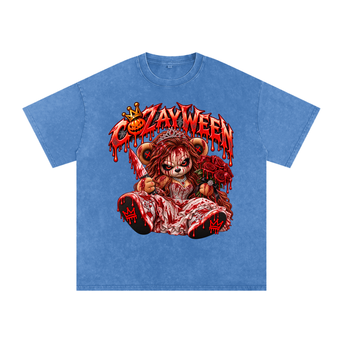 CoZayWeen Carey Snow Washed Oversized Cotton T-Shirt