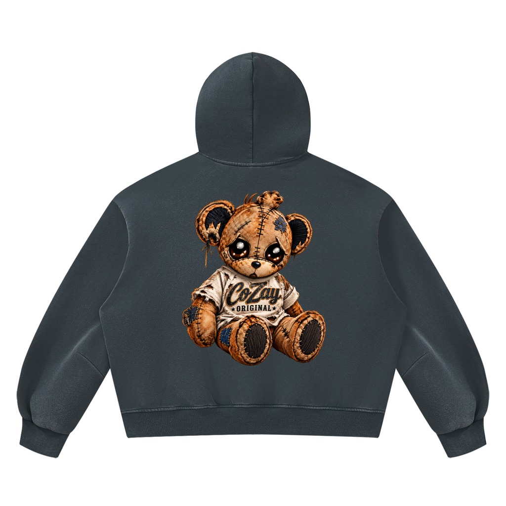 COZAY ORIGINAL Unisex Vintage Wash Boxy Fleece Hoodie