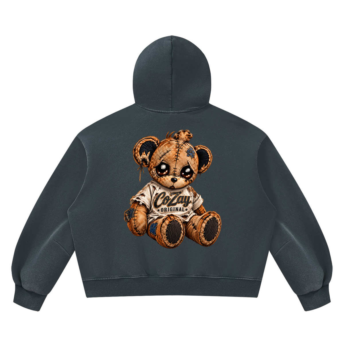 COZAY ORIGINAL Unisex Vintage Wash Boxy Fleece Hoodie
