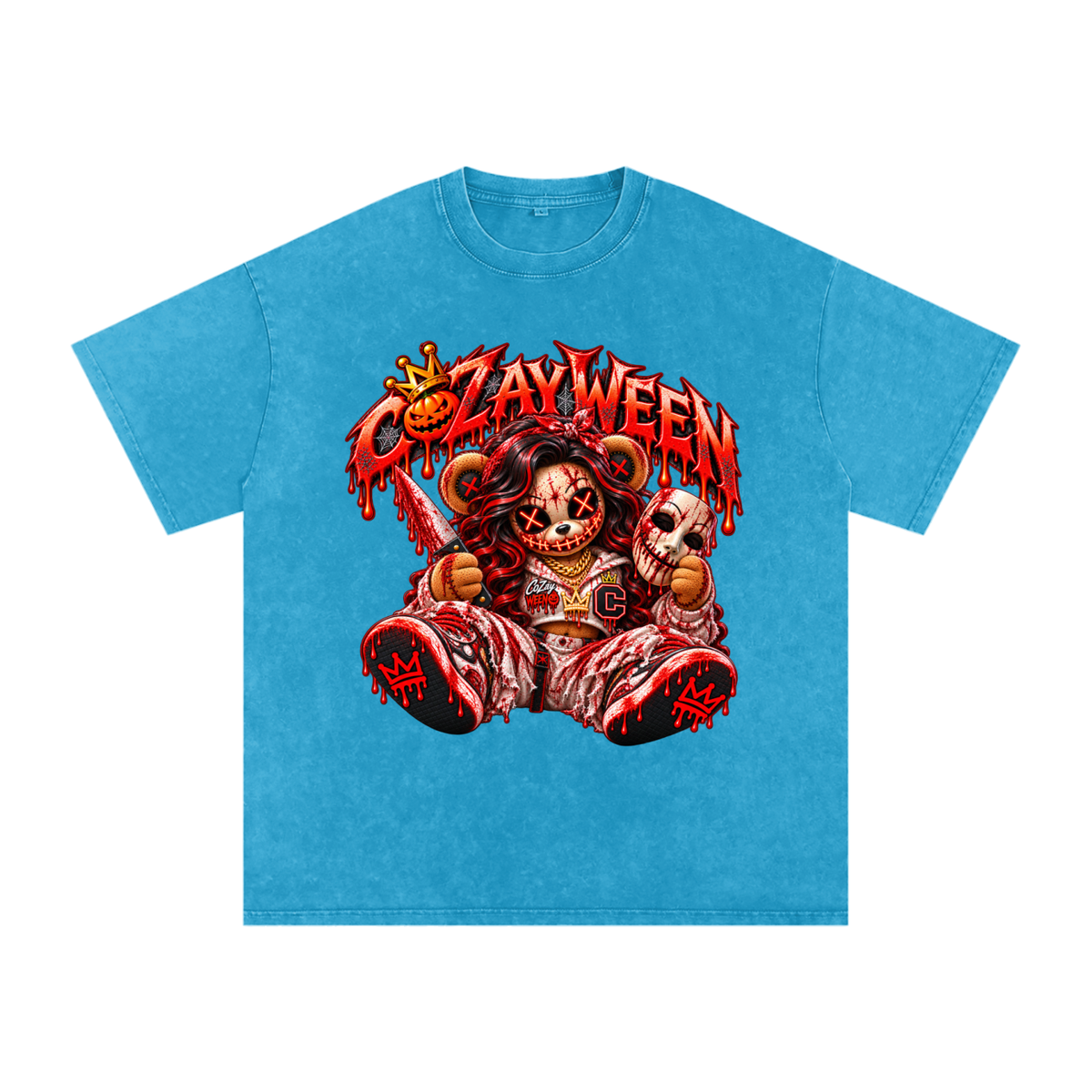 CoZayWeen Purge Snow Washed Oversized Cotton T-Shirt