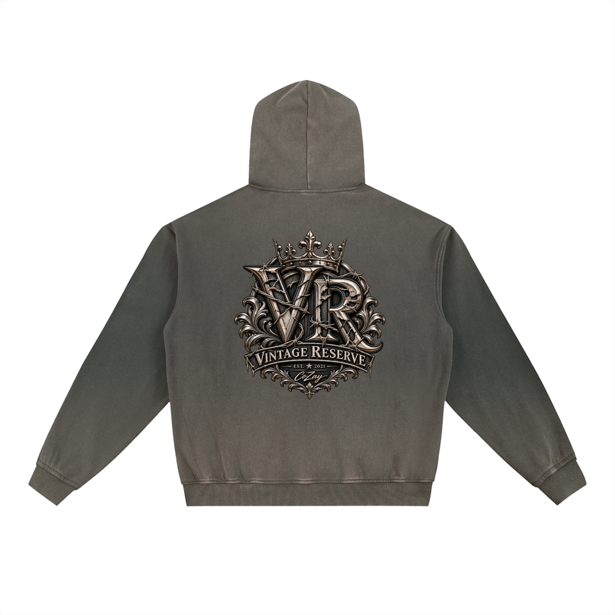 CoZay Vintage Reserve Washed Gradient Fleece Hoodie