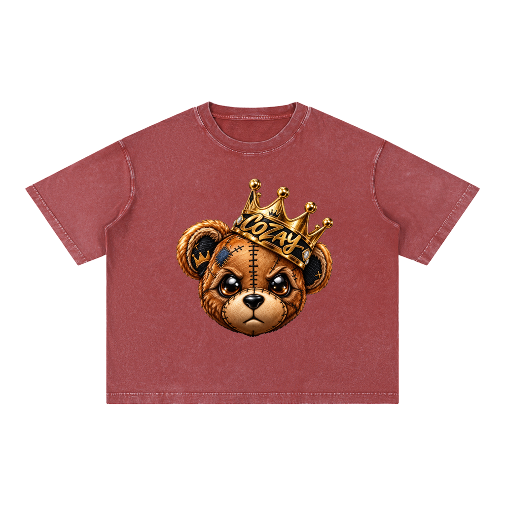 CoZay Original Bear Claw Mineral Wash Boxy Cotton T-Shirt