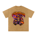 CoZayWeen Witch Snow Washed Oversized Cotton T-Shirt