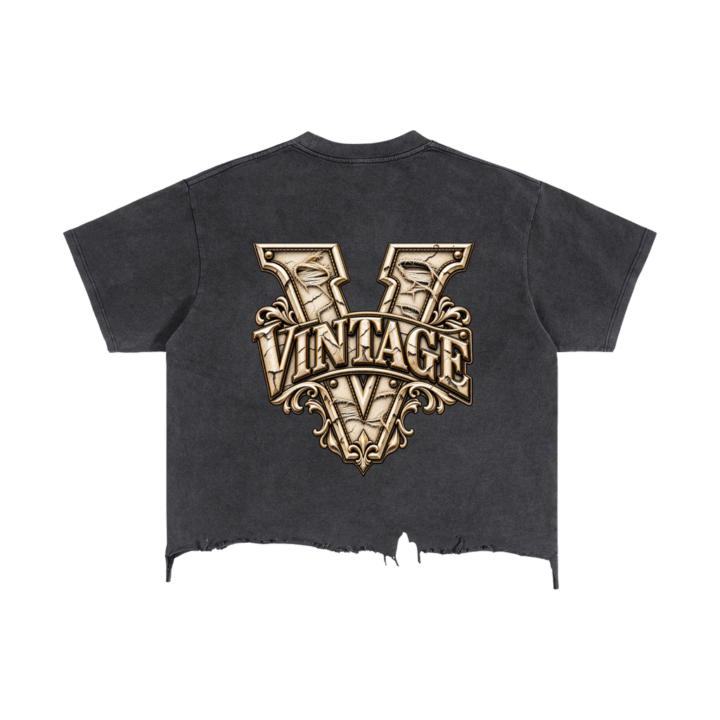 CoZay Original Men's Vintage Wash Boxy Distressed Hem T-Shirt