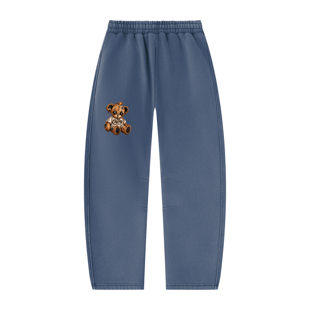 COZAY ORIGINAL Unisex Vintage Wash Barrel Leg Fleece Sweatpants