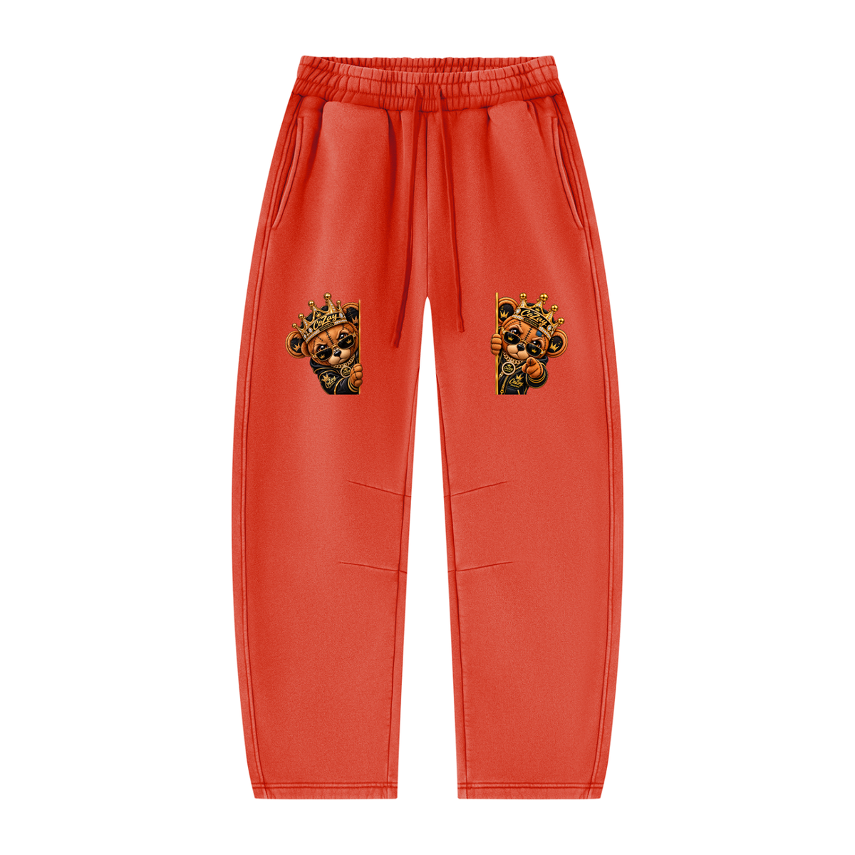 CoZay Original ICU Bear Unisex Vintage Wash Barrel Leg Fleece Sweatpants