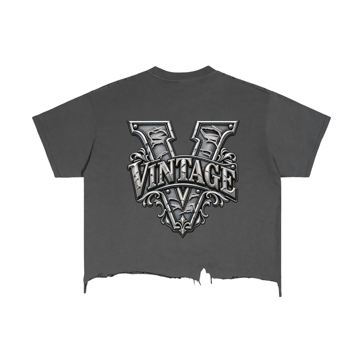 CoZay Original Men's Vintage Wash Boxy Distressed Hem T-Shirt