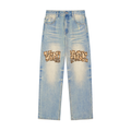 CoZay Vintage Reserve Men's Sun Fade Raw Hem Denim Jeans