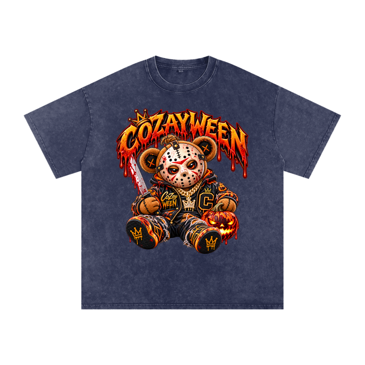 CoZayWeen Jason Snow Washed Oversized Cotton T-Shirt
