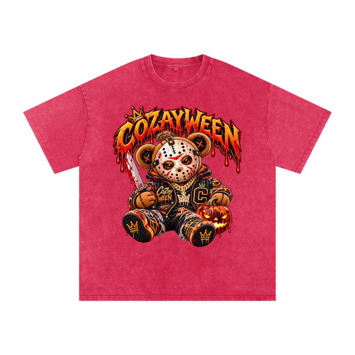 CoZayWeen Jason Snow Washed Oversized Cotton T-Shirt