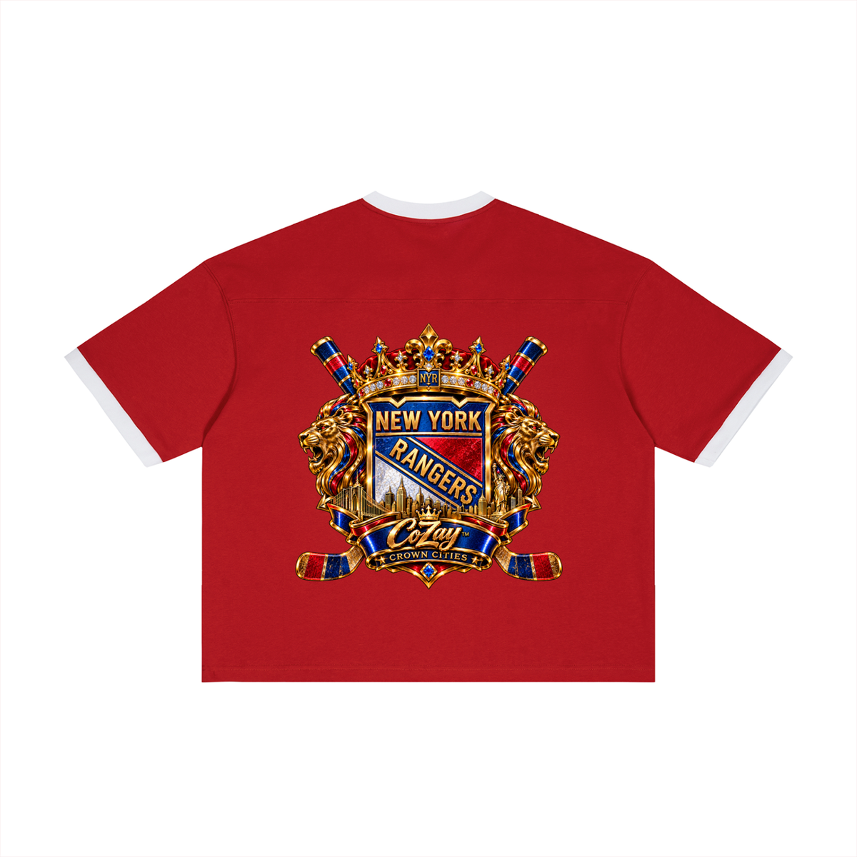 CoZay Crown Cities NY Unisex Color Block Boxy T-Shirt